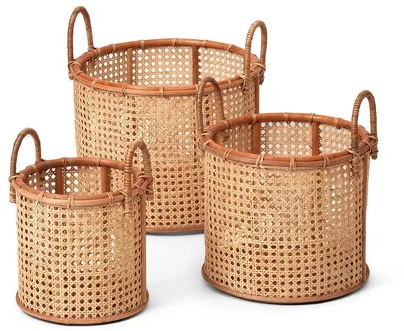 Stori Wick Kurver Rattan Sett av 3 Natural