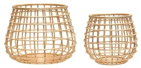 Hübsch Energy Kurv Stor Natur Sett av 2